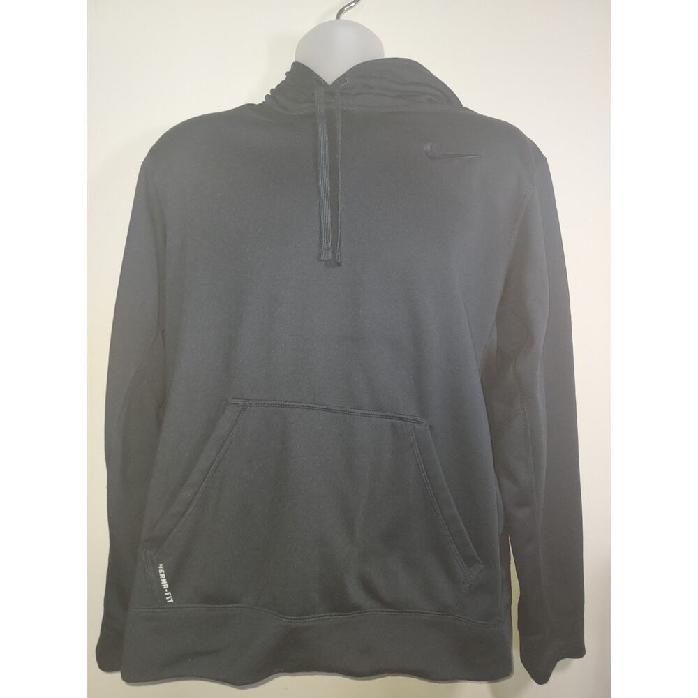 Nike Therma Fit Men's Hoodie Medium Sweatshirt Long Sleeve Fleece Black